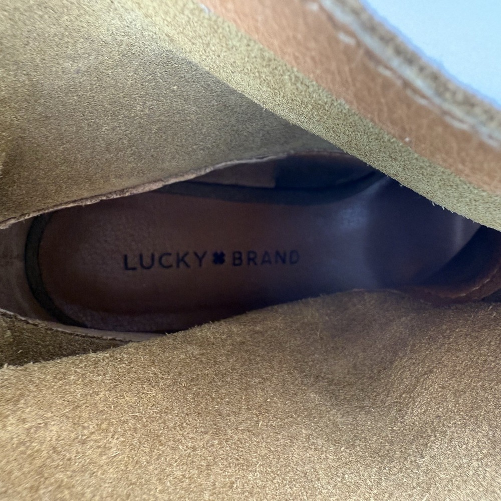 Lucky Brand Ryemi Tan Soft Suede booties size 7.5 M MSRP $130 - Picture 9 of 14